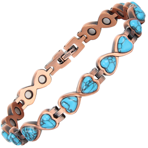 Pure Copper Bracelet for women inlay natural stones in colors